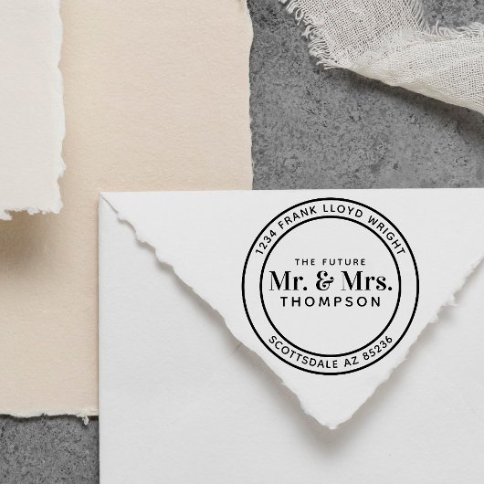 未来のミセス・ラウンド結婚の差出人住所 セルフインキングスタンプ