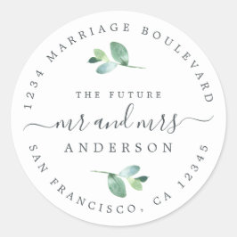 未来のミセス・リーフ結婚の差出人住所 ラウンドシール