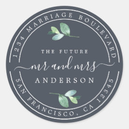 未来のミセス・リーフ結婚の差出人住所 ラウンドシール