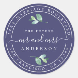 未来のミセス・リーフ結婚の差出人住所 ラウンドシール