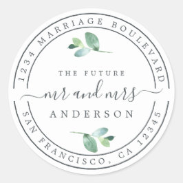 未来のミセス・リーフ結婚の差出人住所 ラウンドシール