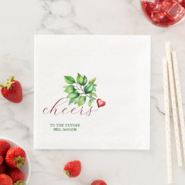 未来のミセス・レッド・ブライダルシャワー・ナプキンス