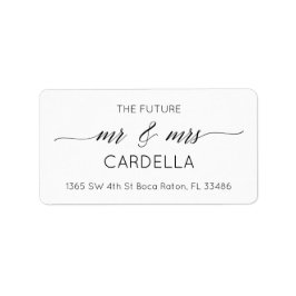 未来のミセス・差出人住所ラベル ラベル