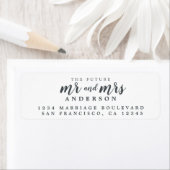 未来のミセス・白黒結婚差出人住所 ラベル (インサイチュ)
