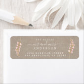未来のミセス・素朴フローラ結婚差出人住所 ラベル (インサイチュ)