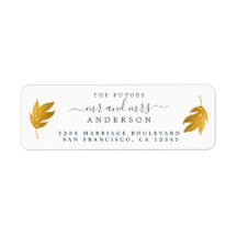 未来のミセス・金ゴールド・リーフ結婚差出人住所