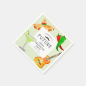 未来のメキシコの卒業式パーティーのタコ スタンダードカクテルナプキン (角)