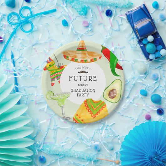 未来のメキシコの卒業式パーティーのタコ ペーパープレート (パーティー)