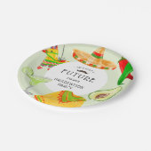 未来のメキシコの卒業式パーティーのタコ ペーパープレート (アングル)