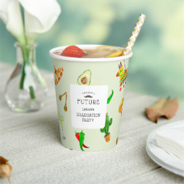 未来のメキシコの卒業式パーティーのタコ 紙コップ