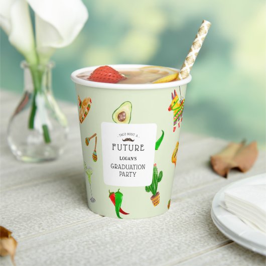 未来のメキシコの卒業式パーティーのタコ 紙コップ (インサイチュ)