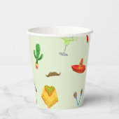 未来のメキシコの卒業式パーティーのタコ 紙コップ (裏面)