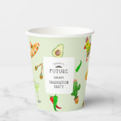 未来のメキシコの卒業式パーティーのタコ 紙コップ (正面)
