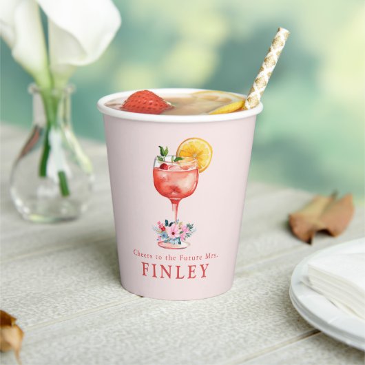 未来のライトピンクさんに乾杯 紙コップ (インサイチュ)