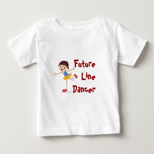 未来のラインダンサー！- Girl ベビーTシャツ (正面)