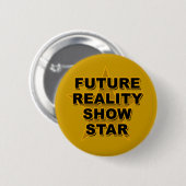 未来のリアリティショーの星のTシャツ、ギフト 缶バッジ (正面&裏面)