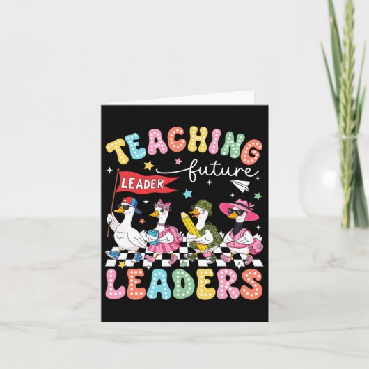 未来のリーダーに教える 馬鹿な教師 バックＴ カード (正面)