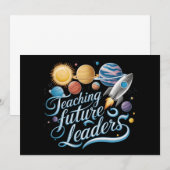 未来のリーダーを宇宙で教える惑星の先生 招待状 (正面/裏面)