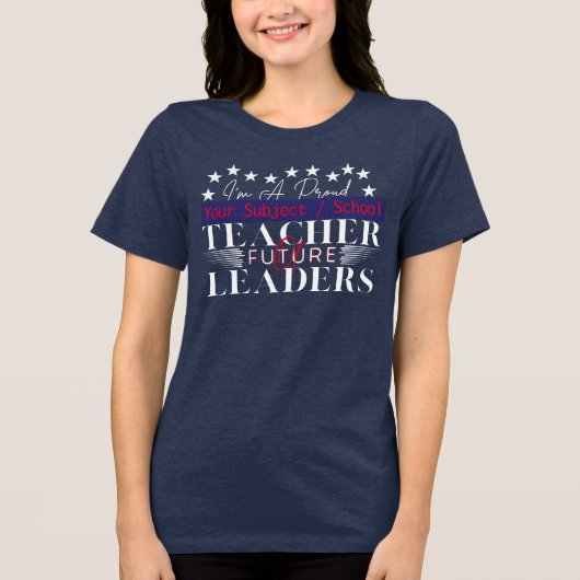 未来のリーダーを育てる先生 - 教師の退職 トライブレンドTシャツ (正面)