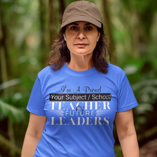 未来のリーダーを育てる指導者 数学教師 女性 Tシャツ