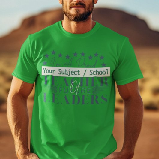 未来のリーダーを育てる教師 - 緑の教職員 Tシャツ