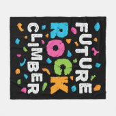 未来のロッククライマー フリースブランケット (正面(横))