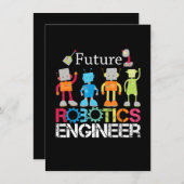 未来のロボット工学技術者ロボットが衣装贈り 案内状 (正面/裏面)