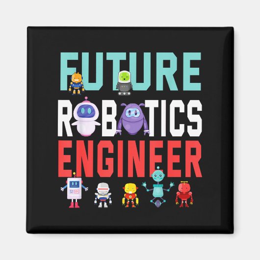 未来のロボット工学者 ロボットエンジニア マグネット (正面)