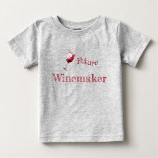 未来のワインメーカー 楽しいワイン愛好家 赤ちゃん ベビーTシャツ