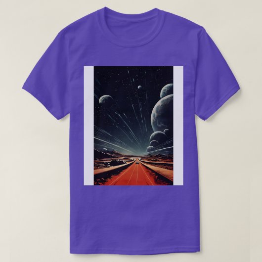 未来のヴィンテージアート Tシャツ (デザイン正面)