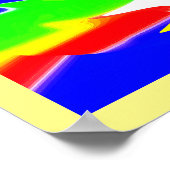 未来の世界のおもしろい抽象芸術アート ポスター (角)