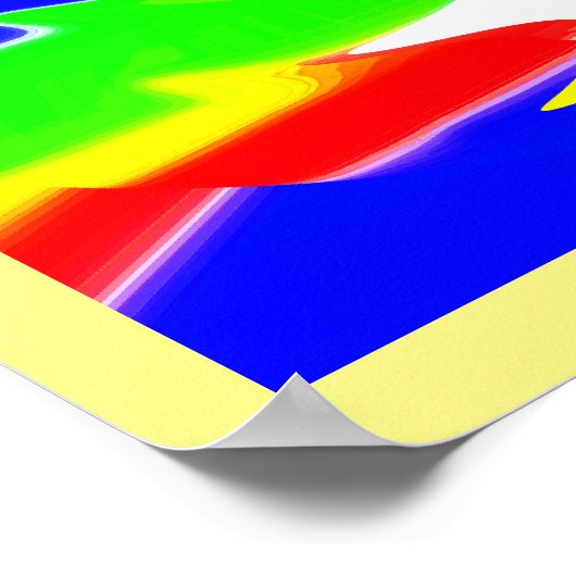 未来の世界のおもしろい抽象芸術アート ポスター (角)