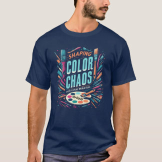 未来の世界的アーティストへと色彩のカオスを形にする Tシャツ