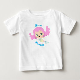 未来の人魚かわいい漫画 ベビーTシャツ