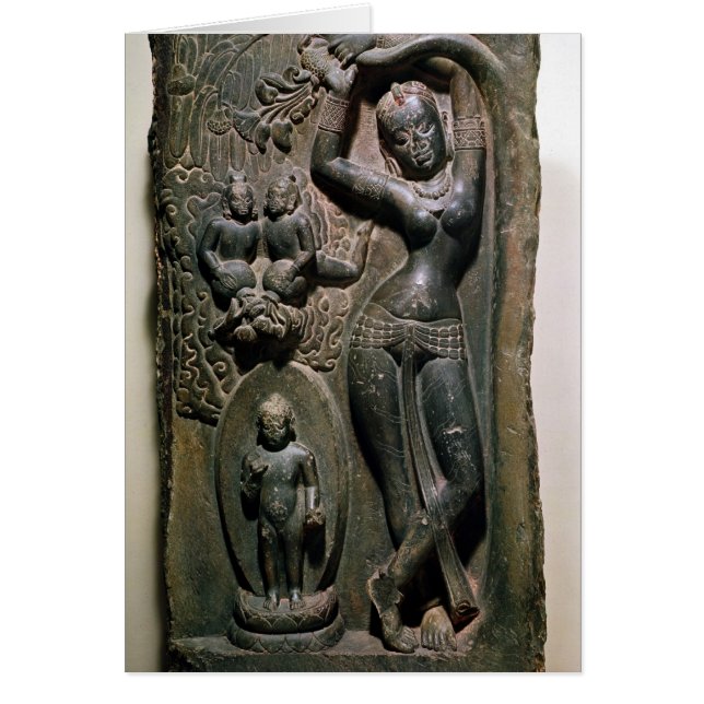 未来の仏に誕生を与えている女王のマヤ (正面)