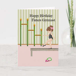 未来の体操選手のための誕生日カード カード