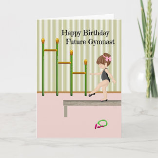 未来の体操選手のための誕生日カード カード