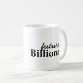 未来の億万長者ブラックマグカップ コーヒーマグカップ (正面右)