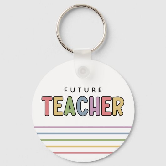 未来の先生カラフルかわいい キーホルダー (正面)