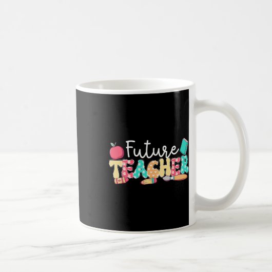 未来の先生 グルーヴィーな学生教師 コーヒーマグカップ (右)