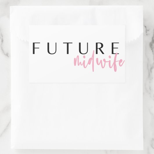 未来の助産師//キャリア引用文 長方形シール (バッグ)