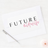 未来の助産師//キャリア引用文 長方形シール (封筒)