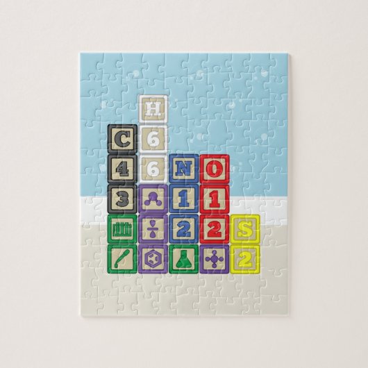 未来の化学者のブロックパズル ジグソーパズル (縦)