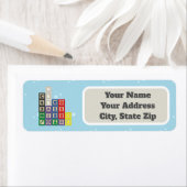 未来の化学者のブロック差出人住所ラベル ラベル (インサイチュ)