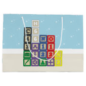 未来の化学者のブロック抱き枕 ラージペーパーバッグ (裏面)