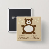 未来の叔母さんベビーシャワーPin 缶バッジ (正面&裏面)