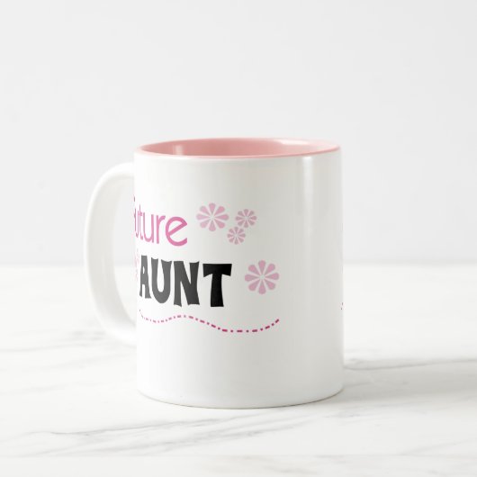 未来の叔母さんTshirtsおよびギフト ツートーンマグカップ (正面左)