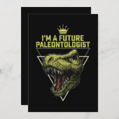 未来の古生物学者の恐竜だ 招待状 (正面/裏面)
