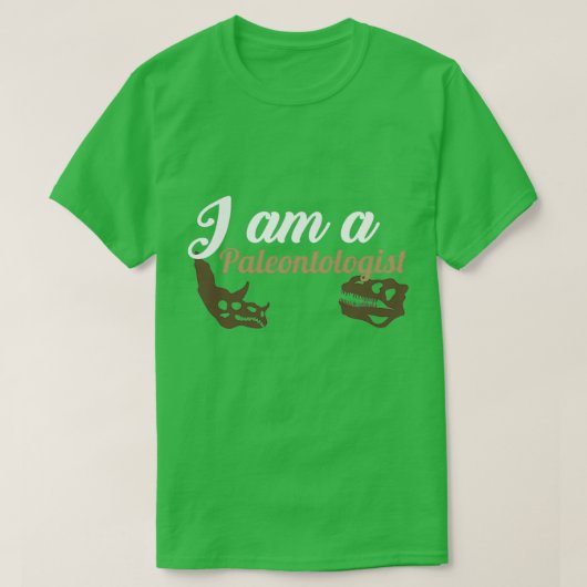 未来の古音学者の教育的恐竜の化石 Tシャツ (デザイン正面)