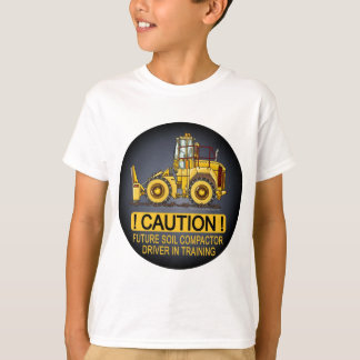 未来の土のコンパクターの運転者はTシャツをからかいます Tシャツ